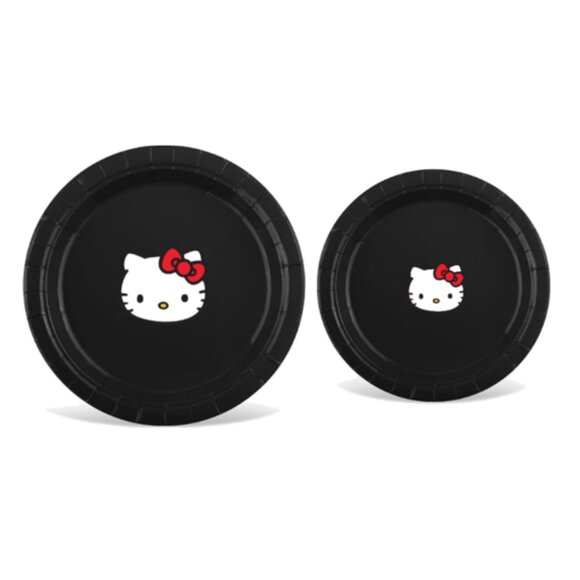 Kitty Party Supplies Set, Black and White Theme, Plates Cups and Napkins - Picture 3 of 5